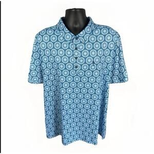 William Murray Golf Polo Short Men’s Sandy Tiles Pattern Excellent Condition XL